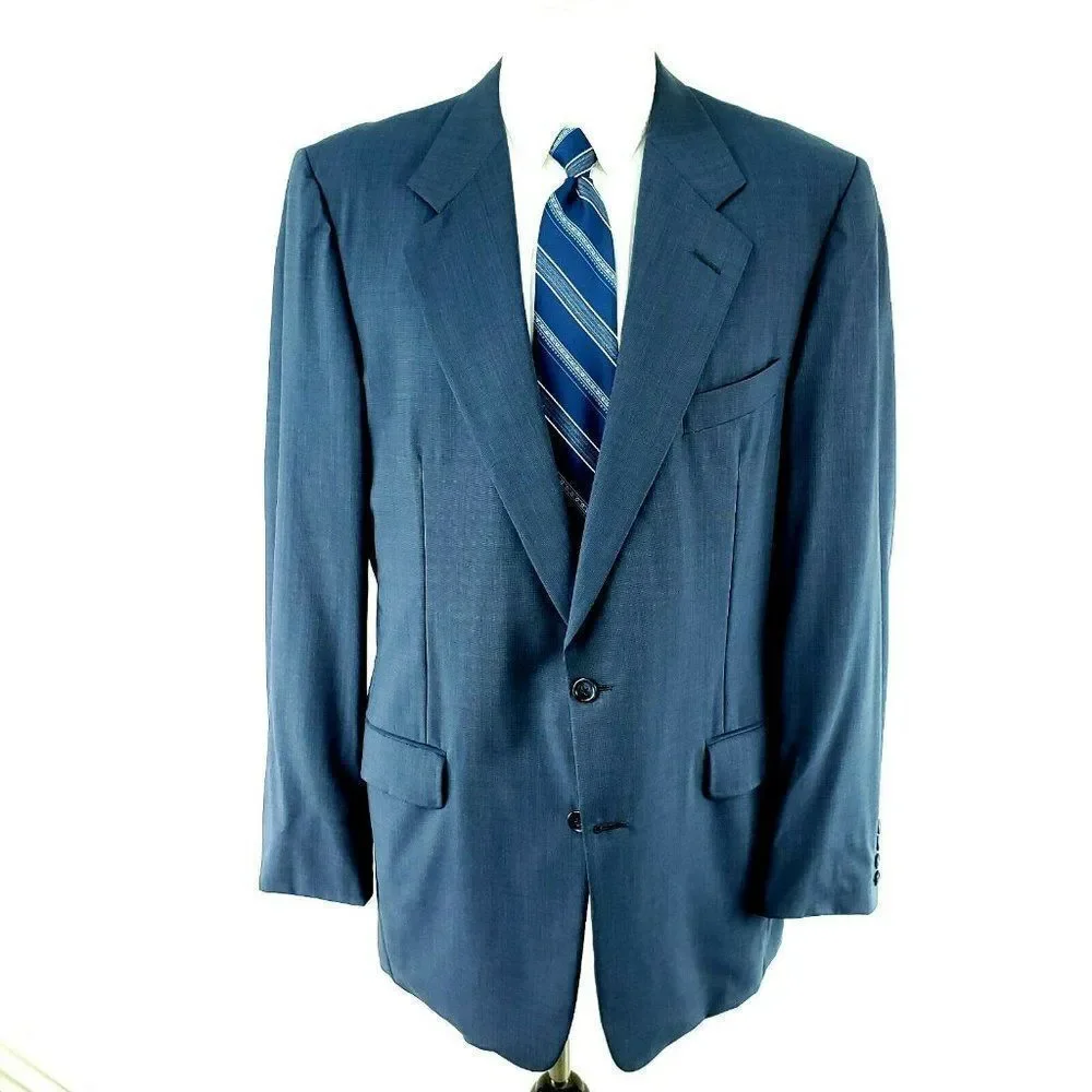 Hickey Freeman‎ Barney's New York Wool 2 Button Bla
